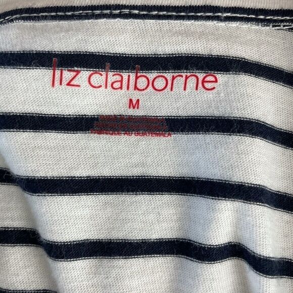 NWT Liz Claiborne Striped Polo Top Size M - Picture 8 of 9